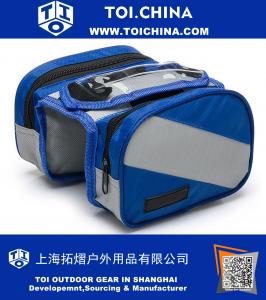 Touch Screen Bike Front Frame Bags Durable Front Top Tube Pannier Bike Frame Storage Bag