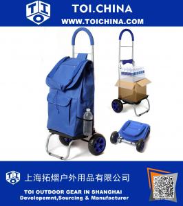 Тележка для коляски, синяя корзина для покупок Складная корзина