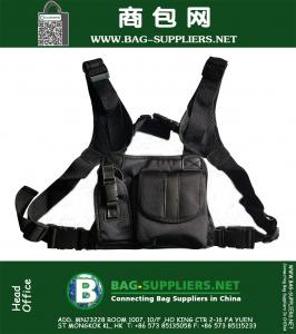 Universal Hands Free Chest Harness Bag Holster for Two Way Radio