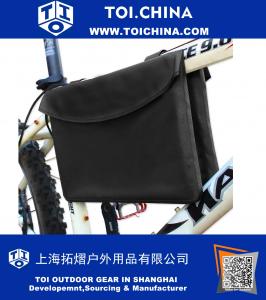 Wasserdichte Bike Bag Pannier für Top Tube Lenker Rahmen Fahrrad - iPad, große Tablets und riesige Telefone vor schlechtem Wetter geschützt - gepolstert und Stoßdämpfung - spezielle Tasche für Karten, Schlüssel