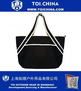 Bolso más aislado impermeable del refrigerador del totalizador de las mujeres, grande, negro