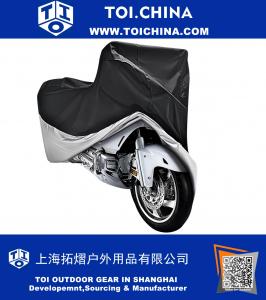 Wasserdichte Motorradabdeckung, 104 Zoll-Hochleistungs-Motorrad-Fahrrad-Polyester-Abdeckung mit UVbeschichtung für Motorrad und Motorrad-Fahrrad