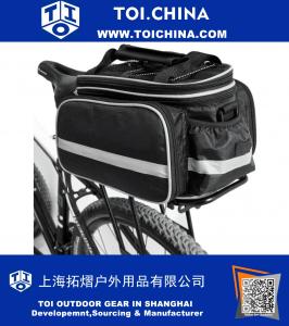 Waterproof Multi Function Excursion Cycling Bicycle Bike Rear Seat Trunk Bag Carrying Luggage Package Rack Panniers with Rainproof Cover