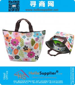 Waterproof Picnic Lunch Bag Lunch Box Tote Insulated Cooler Travel Zipper Organizer Box