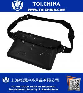 Sac étanche Fanny Pack avec ceinture de maintien Gardez votre téléphone portable en espèces sûr et sec