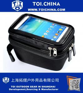 Waterproof Shockproof Touch screen Bike Tube Bicycle Bag for Mountain bike and phone holder