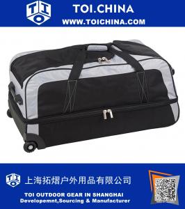 Wheeled Split Level Black Equipment Bag