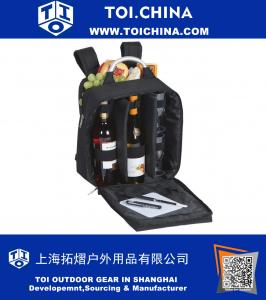 Wine And Cheese Back Pack With Thermal Foil Insulated Cooler