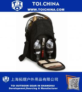 Wine And Cheese Backpack Set Holds 2 Bottles