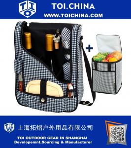 Wine and Cheese Tote for 2 with Matching Cooler