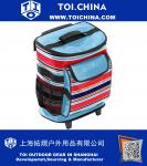15 Inch Multi Stripe Rolling Cooler One Size Blue