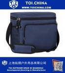 16 Can Cooler Bag for Lunch Box with Adjustable Strap and 2 Mesh Pockets Navy