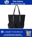 Saco do portátil para mulheres, sacola do couro da lona de 17 polegadas para a escola do escritório do trabalho do negócio do curso