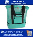 Mesh Beach Tote Bag with Insulated Picnic Cooler