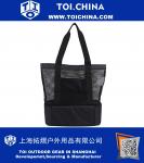 Mesh Tote Insulated Cooler Beach Bag
