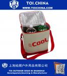 Soft Cooler Bag with Aluminum Thermal Liner and Adjustable Shoulder Strap, Red and White