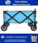 Folding Camping Wagon, Garden Cart, Collapsible, Blue