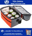 8 Can Cooler Bag Dual Insulated Compartment Lunch Bag High Density Insulation with Strong Leakproof Liners, Many Pockets, Strong Zipper And Stitching