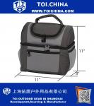 Large Dual Compartment Insulated Lunch Bag