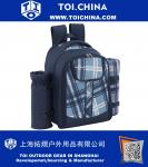 Mochila de picnic azul para 2 personas