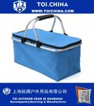 30L Insulated Folding Collapsible Market Picnic Basket Protoble Cooler Bag with Handles and Zipper for Outdoor Camping Hiking Fishing