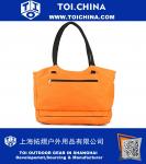 Anti-Theft Travel Tote With Insulated Cooler Compartment