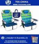 Cadeiras de praia da trouxa com a uma sacola média