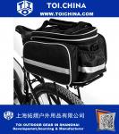 Alforjas de bicicleta, Fozela multifuncional bolsa de sillín de bicicleta bolso impermeable Reflector Ciclismo impermeable bolsa de asiento trasero bolsas de troncos con cubierta a prueba de lluvia