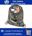 Camo Insulated Drawstring Backpack Cooler Bag Water-Tight PEVA lining