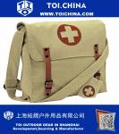Saco de medicamentos de lona Khaki Vintage Style Brown Medics Bag