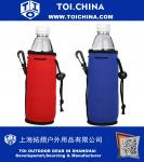 Collapsible Neoprene Water Bottle Drawstring Cooler