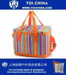 Cooler Stripe insulated cooler bag Tote Zipper, LunchCooler Bags Lunch Pouch, Colorful Cooler Picnic Bag Outdoor Events