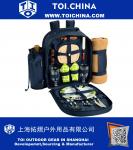 Deluxe Equipped 2 Person Picnic Backpack with Cooler