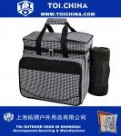 Deluxe Picnic Backpack Cooler Insulated Time Bag Set Person Basket