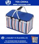 Folding Picnic Basket Insulated Cooler Shopping Bag for Outdoor Camping Hiking Bag