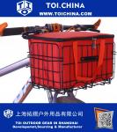 Функциональная корзина Портативная складная корзина для велосипеда с красной внутренней сумкой