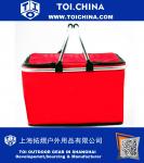 Insulated Folding Picnic Basket - Insulated Cooler with Carrying Handles