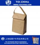 Insulated Kraft Paper Retro Lunch Cooler Bag