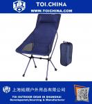 Chaise de camping haute pliable portative légère avec oreiller pour le sport en plein air et les voyages