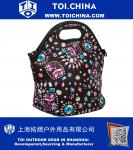 Lancheiras para mulheres isolados Neoprene Cool Bag Cooler Picnic Lunch Box Handbag