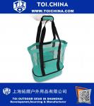 Mesh Beach Tote Bag with Insulated Picnic Cooler