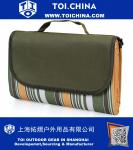 Multi-Family Large Olive Striped Waterproof Picnic Camp Blanket Mat