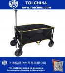 Outdoor Collapsible Portable Folding Utility Wagon 5 cu. ft. Black, Great Camping Wagon, Shopping Cart, Garden Cart, Beach Cart