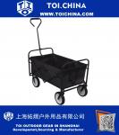 Outdoor Collapsible Sports Wagon Foldable Garden Carts Black