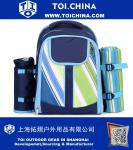 Picnic Backpack for 4 People, Insulated Compartment, includes Picnic Blanket, Plates, Napkins and Flatware