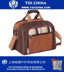 Picnic Bag for 4 Person with Cooler Compartment Includes Tableware