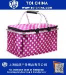 Picnic Basket Bag, Foldable Insulated Cooler Picnic Basket Bag