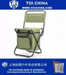 Chaise portative avec sac isotherme Chaise banquette pliante extérieure multi-fonctions pour pêche, camping et voyage