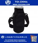 Water Bottle Sleeve, Neoprene Insulated Water Bottle Cooler Bag Insulator Holder Carrier Cover with Drawstring Clip Hook for Backpack